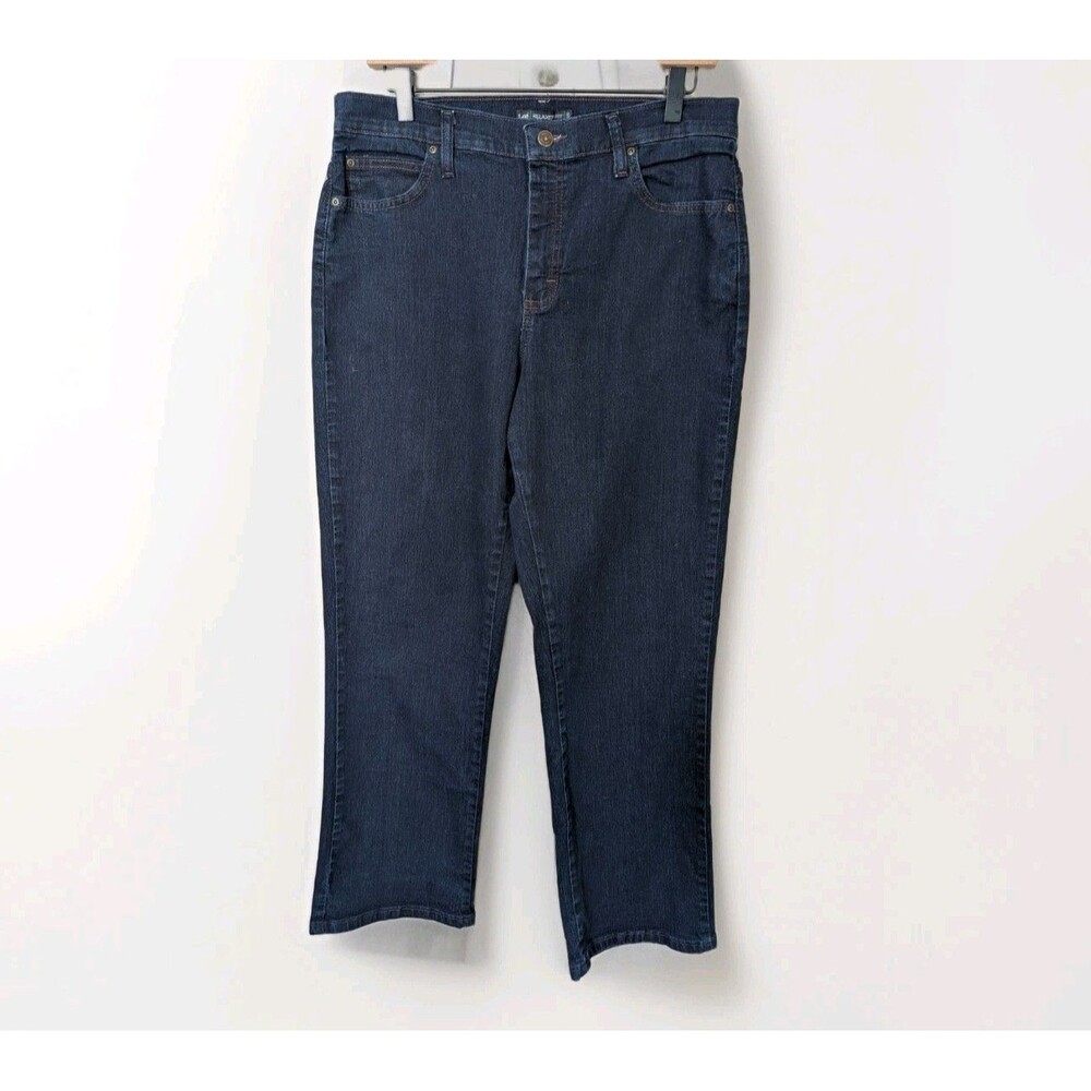 Lee Relaxed Fit Bootcut Jeans Womens 12 Short Blue Stretch Denim Casual